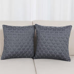 ELORA Grey Stitch Designer Cushion Cover 16x16 Inches – Soft Fabric, Minimalist Look for Elegant Home Décor-Set of 3