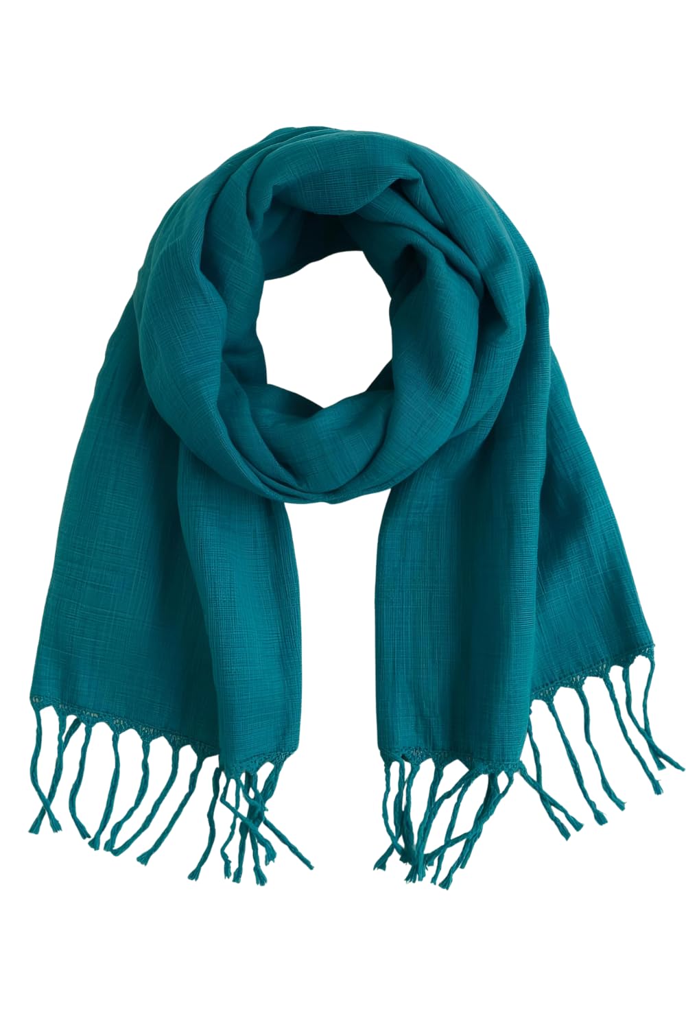 FM Trends Stylish Plain Scarf for Women & Girls | Solid Color Stole, Dupatta, Shawl | Elegant Ladies Accessory (Rama Green, 1.8 meters)