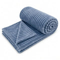 CB HOME Super-Soft All Season Fleece Single Blanket Cozy Comfort Fleece Blanket Ultra-Soft Fluffy & Warm, 60 X 90 Inches, Pencil Blue Kafalo