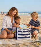 hirTa Elp Tote Bag for Teacher Women Office Girls Work Multipurpose Shoulder HandBag with Zipper Pocket Mostly Use for Travel Grocery Beach Hobo Diaper Changing Sandproof Pool (Bolt Navy Blue)
