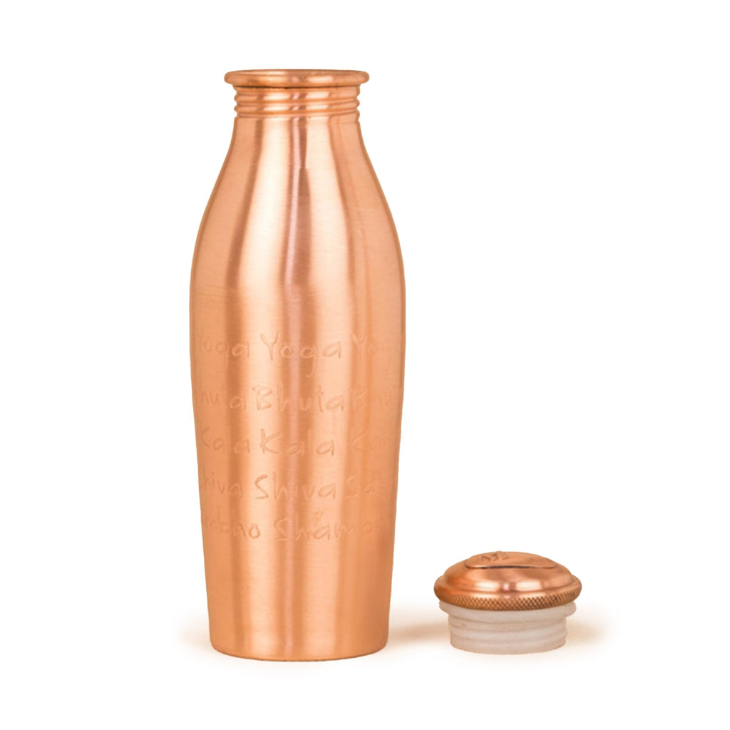 Isha Life Copper Water Bottle with Yogeshwaraya Chant I 450ml