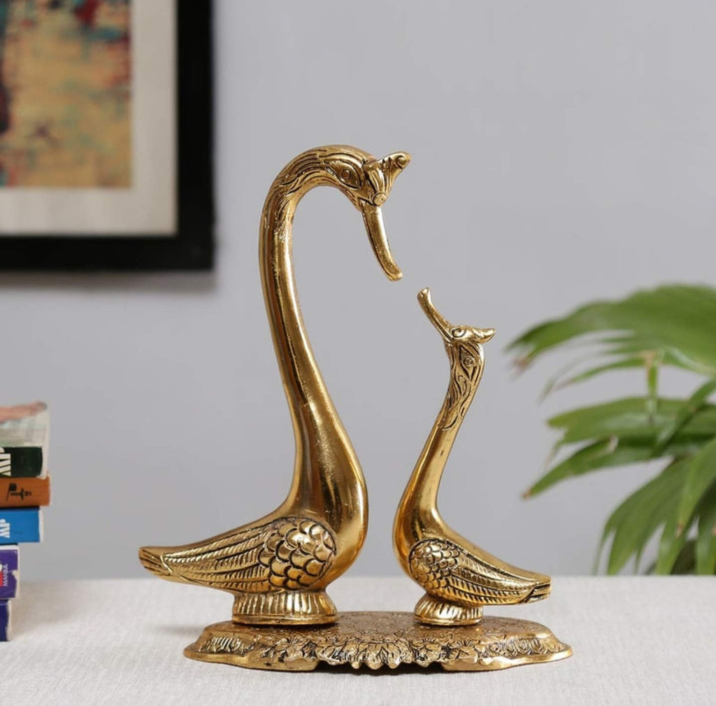 Prince Home Decor & Gifts Metal Tray Bowl For Table And Home Decorative (19 x 9 x 10 cm, Golden)