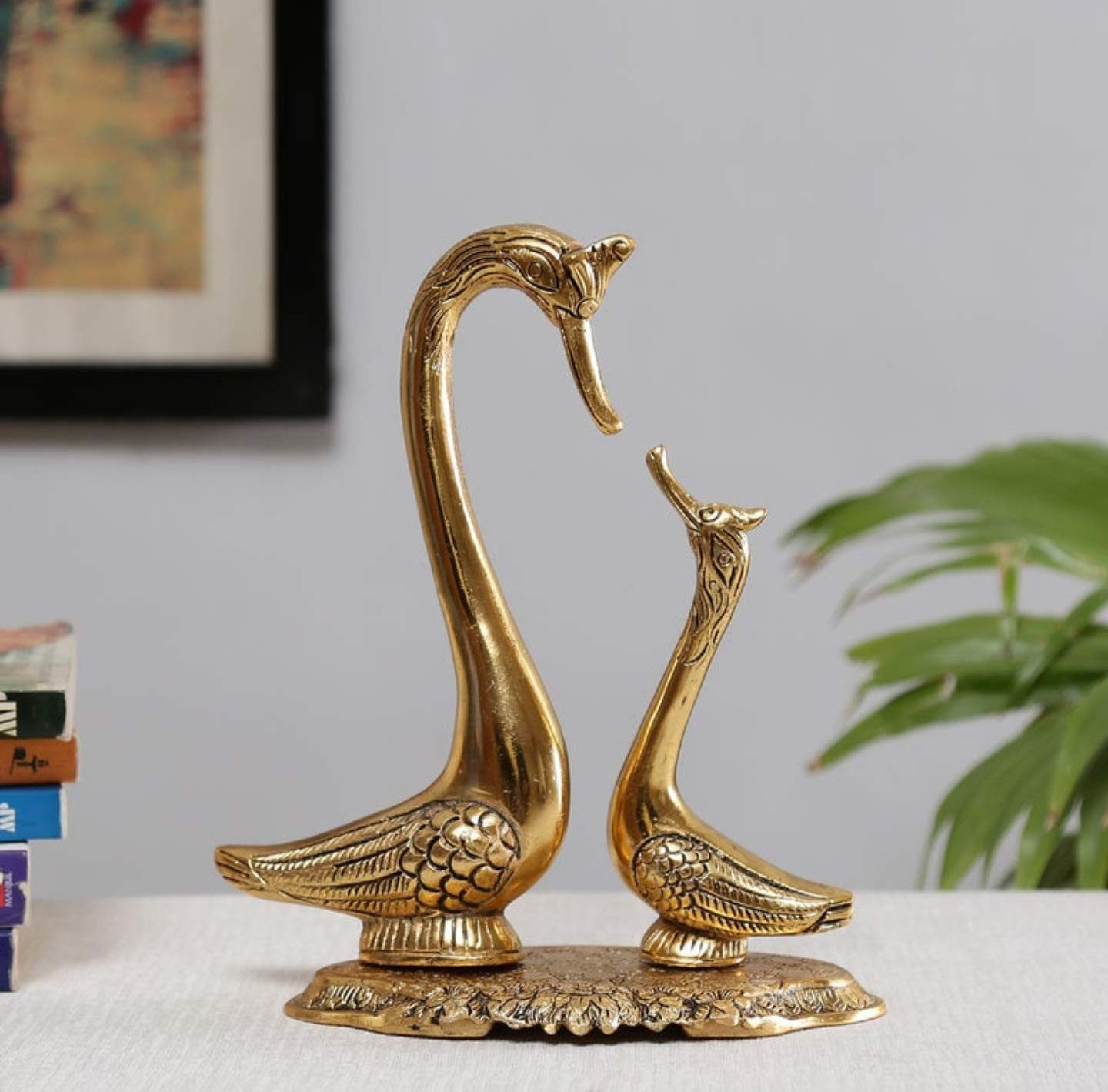 Prince Home Decor & Gifts Metal Tray Bowl For Table And Home Decorative (19 x 9 x 10 cm, Golden)