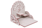 HIOLTY Foldable MDF Wooden Pooja Temple for Home | Small Mandir for God Idol | White | 28×28×26 CM | Devghar Mandir