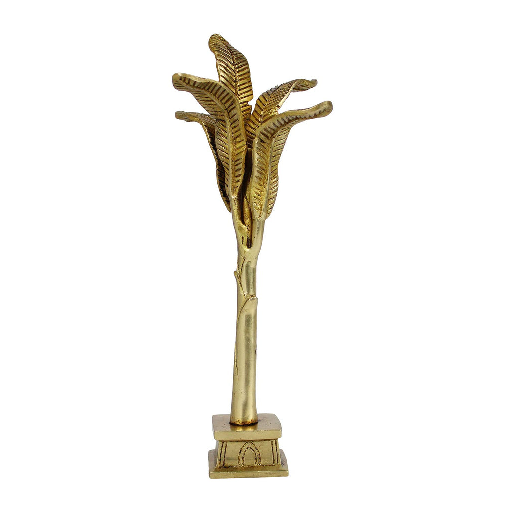 ARTVARKO Brass Traditional Banana Tree for Pooja Mandir Home Office Vastu Remedies Decoration Festival Gifts and Decor 10 Inches