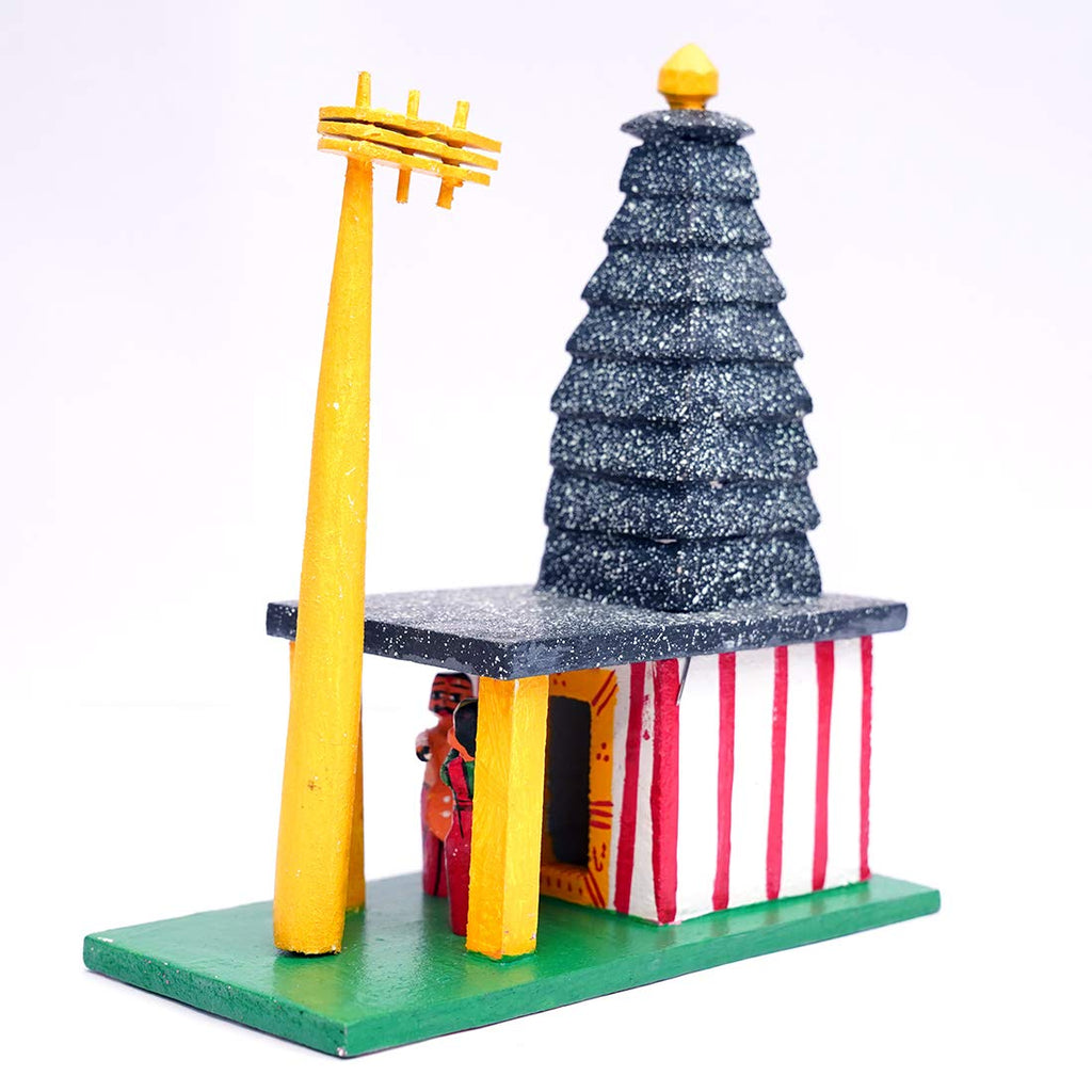 Andhra Hand Crafts Kondapalli Wooden Temple (7X4X9)