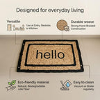 ATRANGI STUDIO Rectangular Jute Mat | Handwoven Braided Design Mat | Rectangular Floor Rug for Living Room, Bedroom, Reading Corner | Boho Home Decor | 30x18 inch, Natural