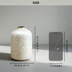 BEHOMA White Metal Vase for Home & Office Decor
