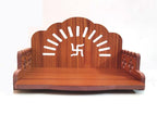 DIVOKAH® Plywood Small Wooden Temple for Home Office and Shop/sinhasan/Pooja Stand/Hindola (8.5 in * 6 in * 5.5 in) (8 MM Plywood Thickness) WDN_SWSATIK