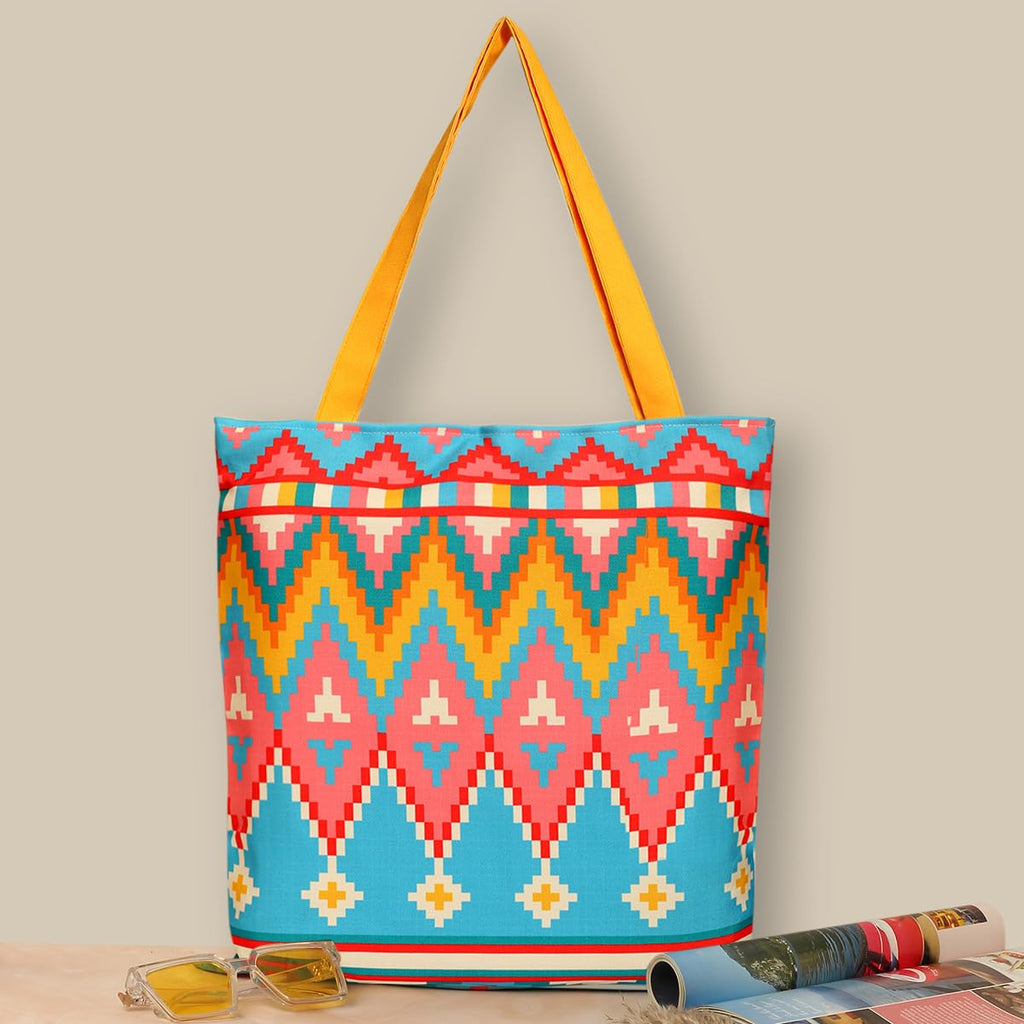 The Purple Tree Canvas Tote Bag - Women's Modern Printed Canvas Tote Bag - L, i - 1 Pc