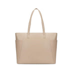Fastrack Gridlock Tote | Woven Faux-Leather Women's Handbag | Laptop Tote with Textured Side Pockets & Gold Hardware