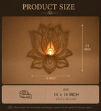 ALCU Wall Hanging Lotus Candle Stand – Elegant Metal Lotus Design for Tealight & Votive Candles | Stunning Home Décor Accent for Living Rooms, Bedrooms, and Meditation Spaces