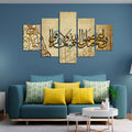 VIBECRAFTS Homcraft Premium Canvas Islamic Painting of A Verse from the Qur'an Set of Five For Home|Office|Living Room|Gift (PTVC5Pcs1_5532)