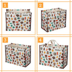 SHIBUI Big Heavy Duty Large Eco Waterproof Cotton Canvas Cloth Grocery Shopping Bag for Men Ladies Vegetable Milk Fruits with Hand Carry Handle Lunch Box Jhola Tote Bags (6, Multi-Color)