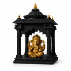 Premium Ganesh Mandir for Home | 3D Printed Temple with Idol (Grey, Extra Large)