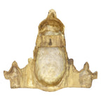 ARTVARKO Brass Lord Tirupati Balaji Lord Sri Venkateswara Balaji Face with Shankh Chakra Namah Wall Hanging Idol Showpiece Home Décor Gold.
