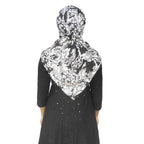 Switchon Rayon Anti Pollution Full face Scarf UV Sun Rays Protection Hijab scarf for women - Free Size (Black_White2)