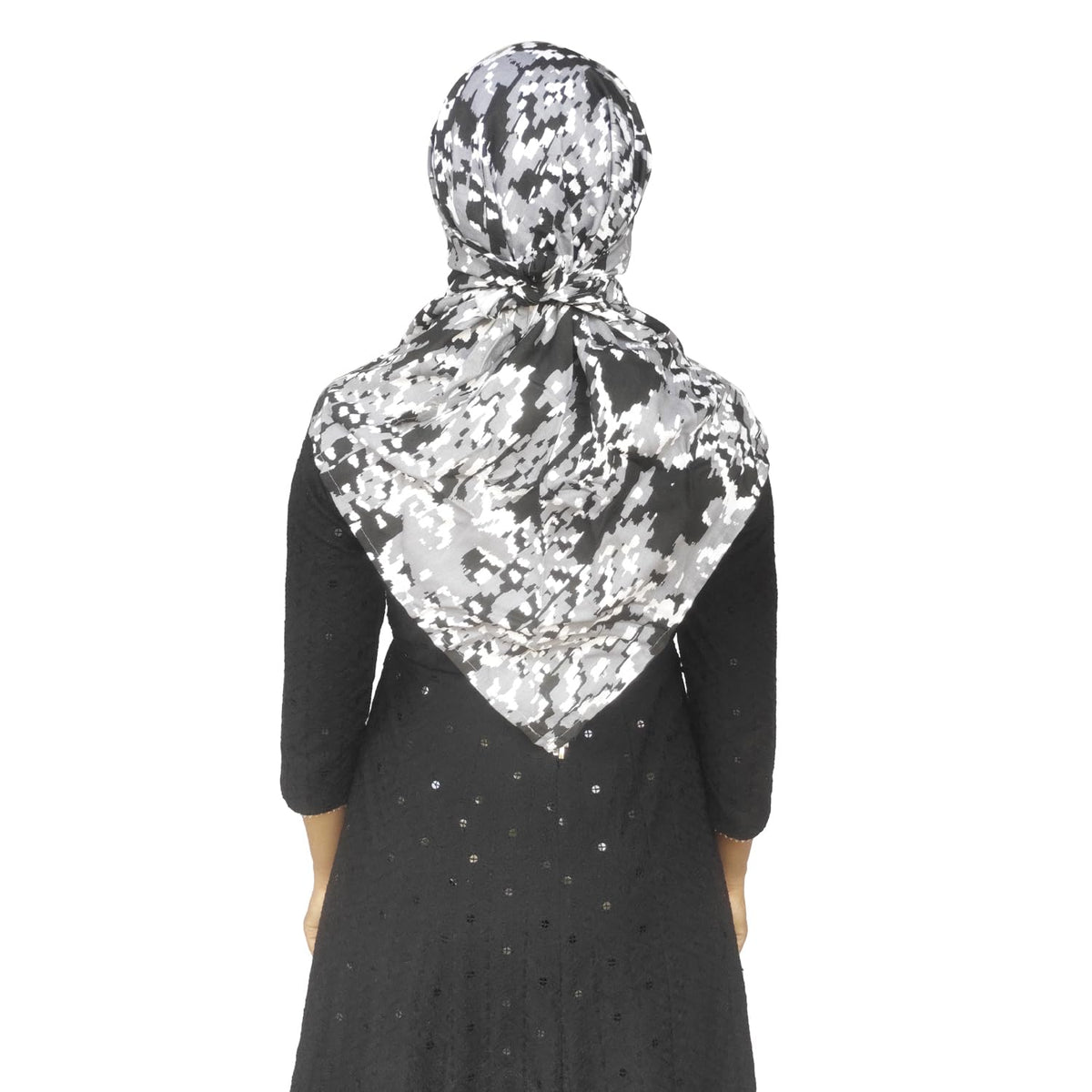 Switchon Rayon Anti Pollution Full face Scarf UV Sun Rays Protection Hijab scarf for women - Free Size (Black_White2)