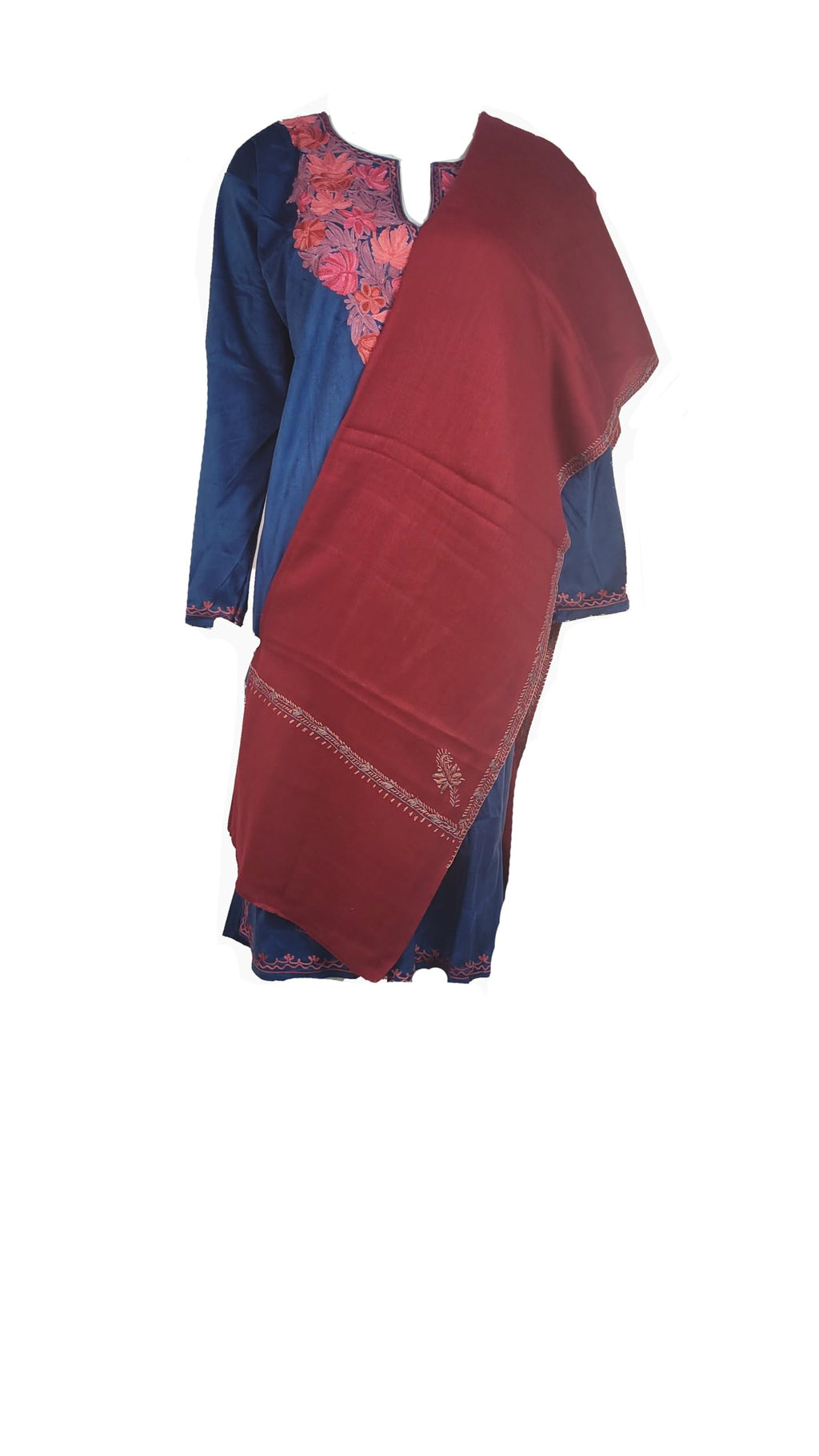Pashmina stole for women with hand made needle work