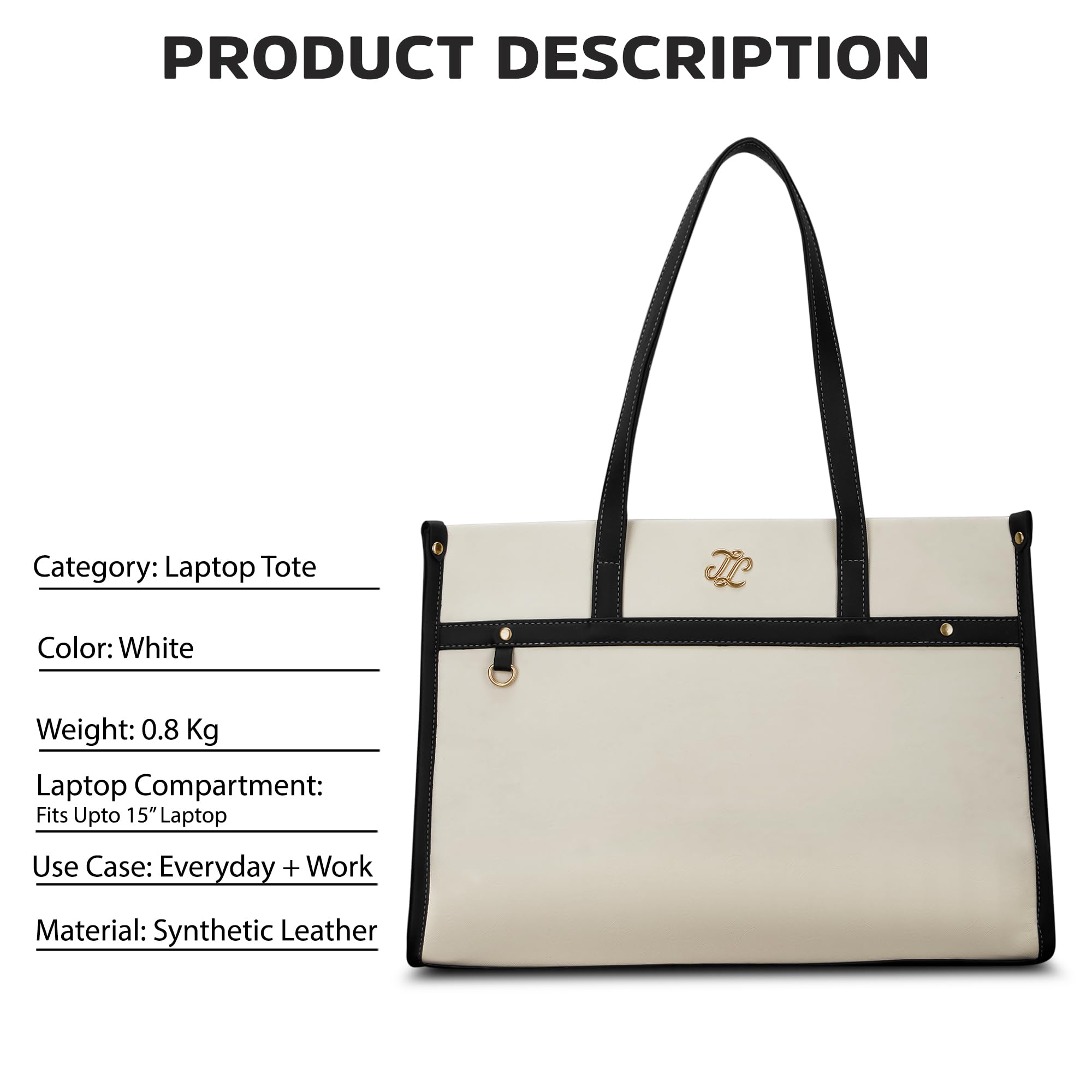 Lavie Signature Women's Kentucky Colourblock Tote Laptop Bag | Tote Laptop Bag for Work | Ladies Purse | Stylish Shoulder Bag | Gift for Women
