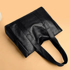 Butterfly Design Women Tote Large Leather Tote Bag, Woman's Leather Purse, Large Capacity Hand Bag (Black)
