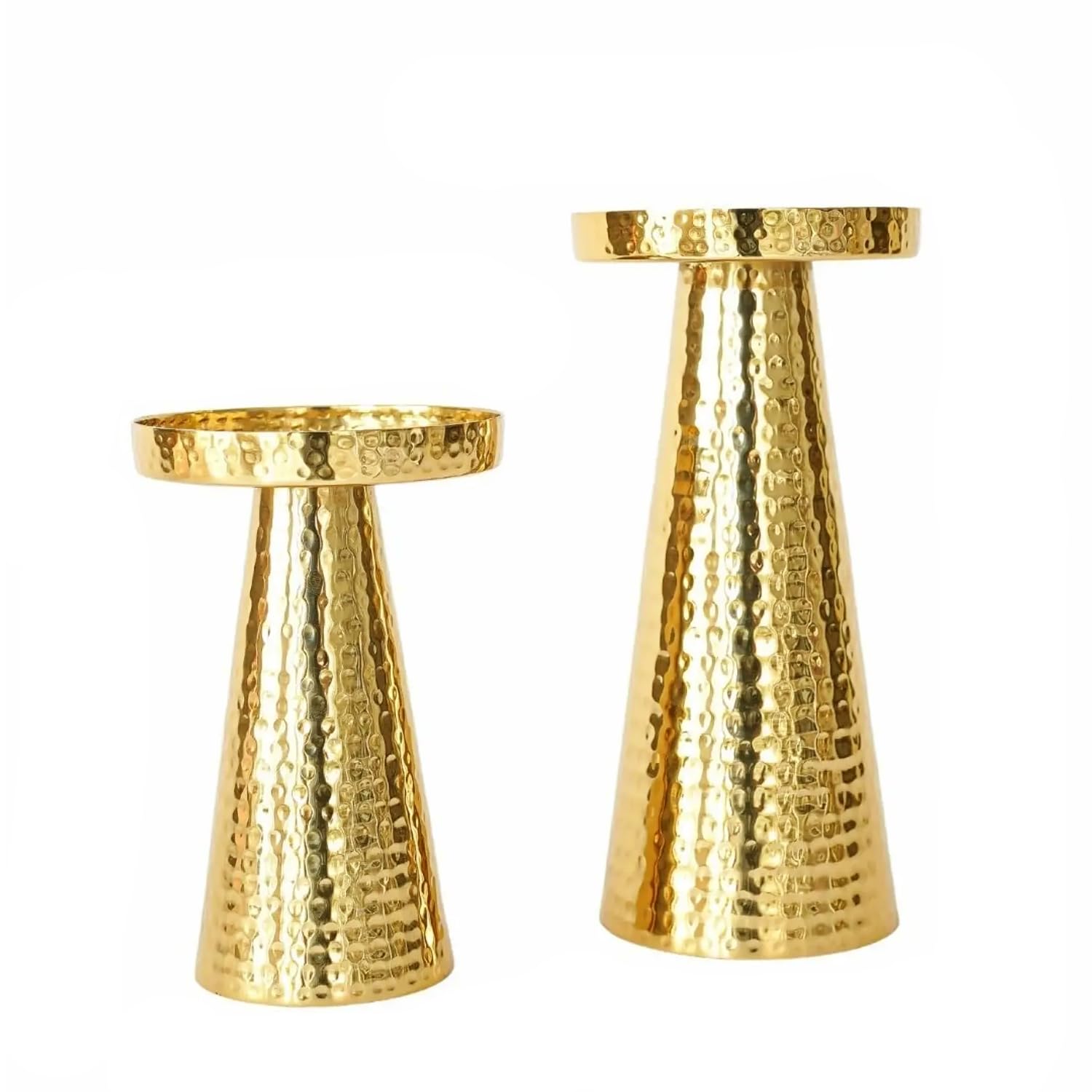 TIED RIBBONS Set of 2 Handcrafted Pillar Candle Stand for Home Décor Table Top Living Room Showpiece for Wedding & Festive Decoration | Decoration Item for Home, Gifts Item