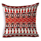 AEROHAVEN Set Of 5 Decorative Hand Made Jute Throw/Pillow 150 TC Cushion Covers - 20 X 20 Inches, Multicolor
