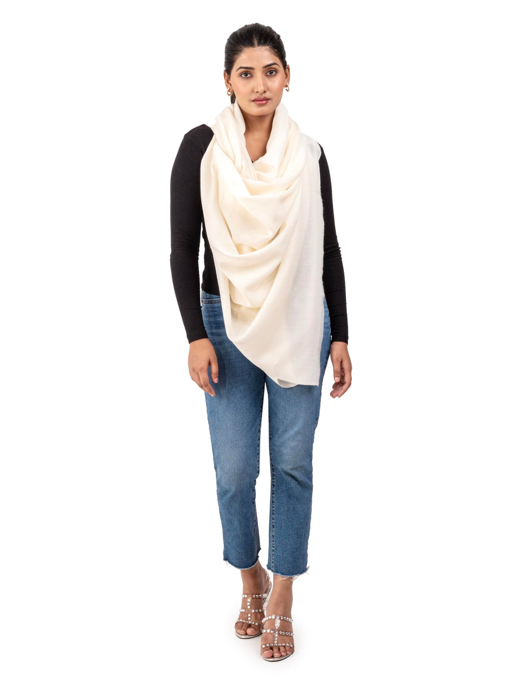 Naureen Women Luxurious Classic Plain Shawl, Warm and Soft, 40x80 inch, Unisex Colors