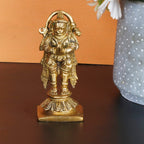 ARTVARKO Brass Hanuman Ji Standing Idol Statue God Bajrangbali Bhagwan Sankat Mochan Murti Small Size 3.5 Inch