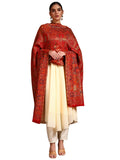 Pashmoda Women Zewar Fine Wool Kaani Shawl, Authentic Kashmiri Luxury Pashmina Style Shawl, Stole, Medium Gents Lohi, Size (40x80 Inches, Maroon Color) ZSS05