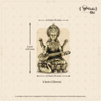 Shilpkala 5 Inch Kamal Saraswati Brass Idol with Veena for Study Table, Learning & Gift