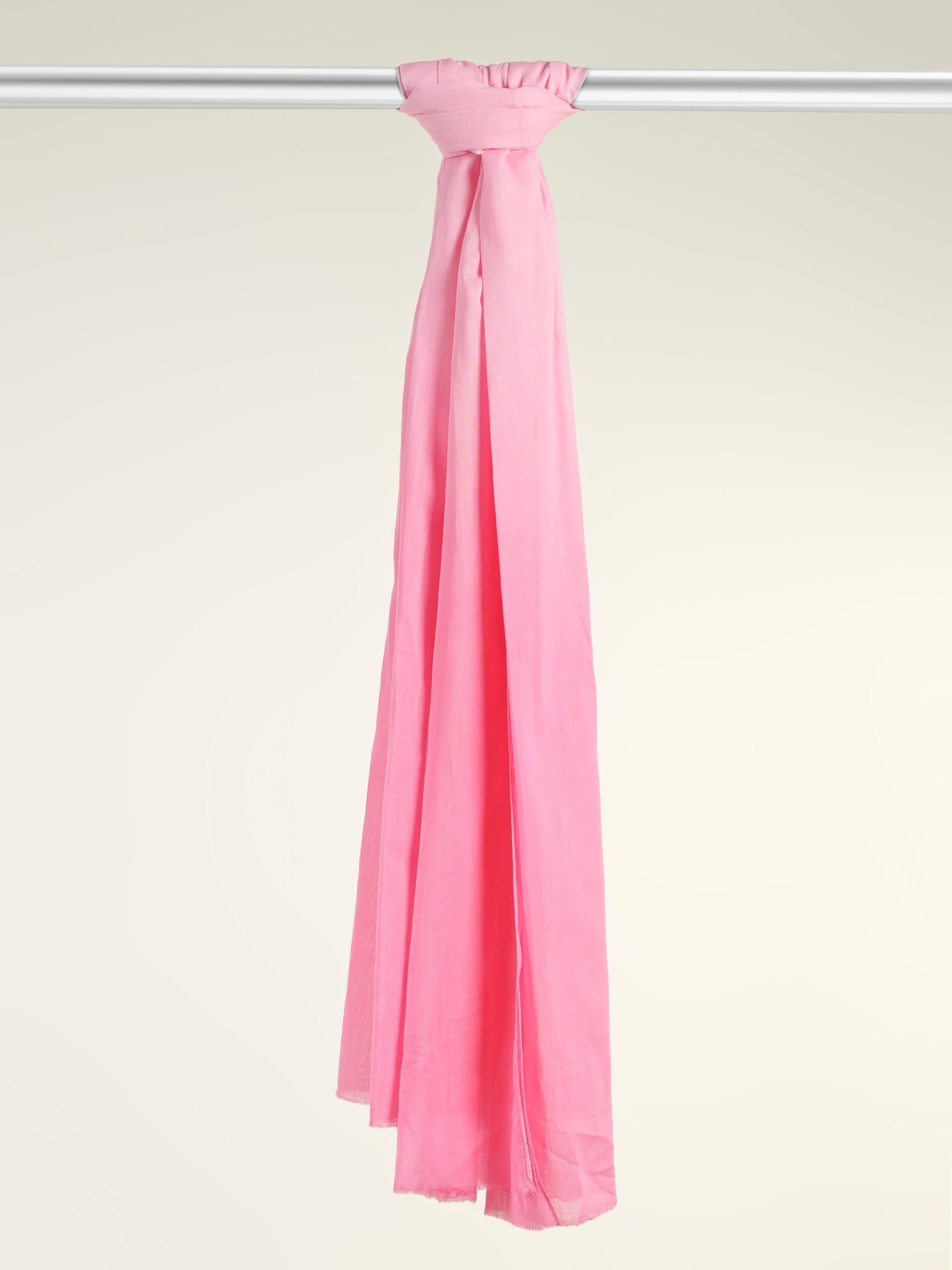 VERAME Cotton Ombre Shaded Scarf for Women & Men – Lightweight Breathable Summer Stole, Soft Stylish Unisex Wrap (PINK)
