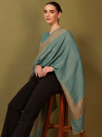 Pashmoda Women Midnight Bronze Reversible Zari Moonlight Fine Wool Stole (Size : 28x80in, 71X203cm) ZSST04