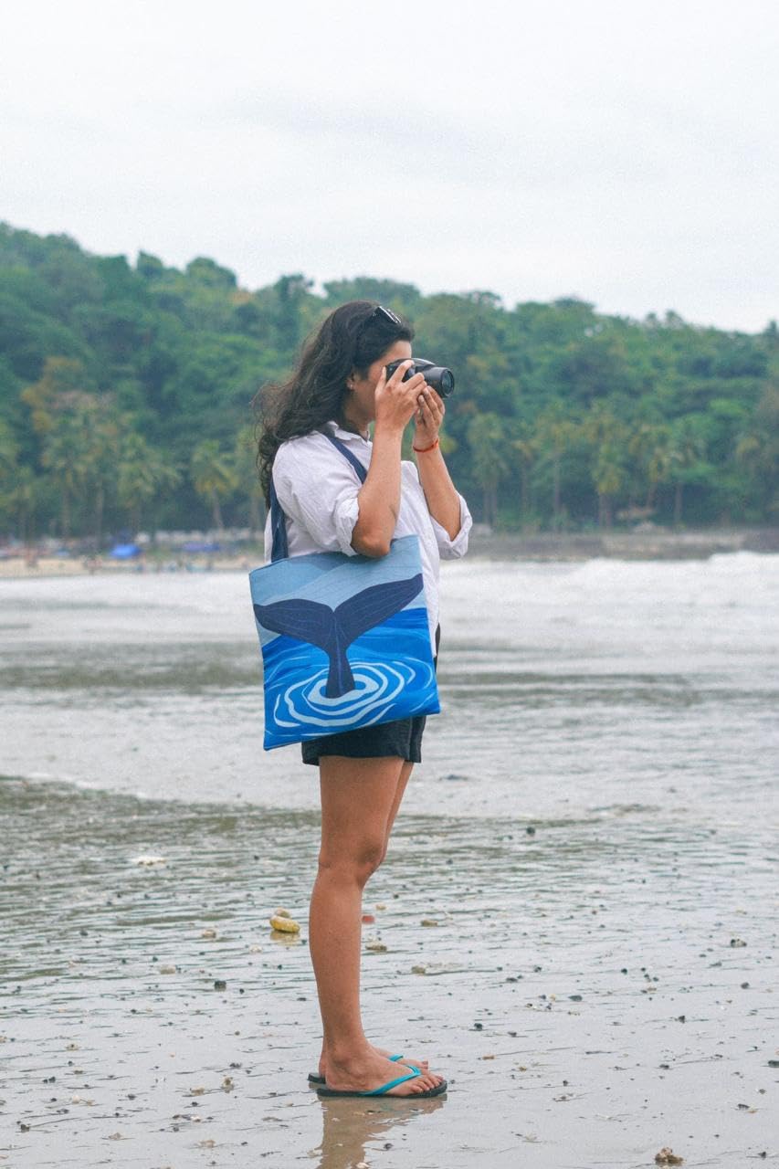 The Purple Tree Beach Dreams Tote Bag with Ocean Theme for Womens - 1 Pc, Woman Tote Bags, Eco Friendly Tote Bag, Underwater Wonder Tote Bag, Gifts For Women