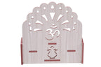 HIOLTY Foldable MDF Wooden Pooja Temple for Home | Small Mandir for God Idol | White | 28×28×26 CM | Devghar Mandir