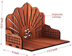 SSI Fully Handmade Beautiful Small Wooden Home and Office Temple/Pooja Mandir Home Temple Decorative Temple