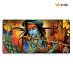 VIBECRAFTS Canvas Paintings for Living Room Drawing Room Classic Krishna Premium Wall Painting Fitted with Wooden Frame for Home|Office|Gift(PTVCH_2245N)