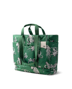 DailyObjects Idyll Western Tote Bag For Girls &Women | Crafted Using Soft-Touch & Water-Repellent Polyester | Polyfill Cushioning On The Inside | Holds Any Laptops Upto 14'' (Color - Green)