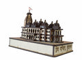 Prem Mandir Wooden Model, 3D Temple Replica with Intricate Architecture and Flag (Pack of 1)