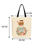 The Purple Tree Eco-Friendly Canvas Tote Bag, Sustainable, Reusable Shopping, Beach, Travel or Everyday Tote, Wide Tote Bag, little Girl