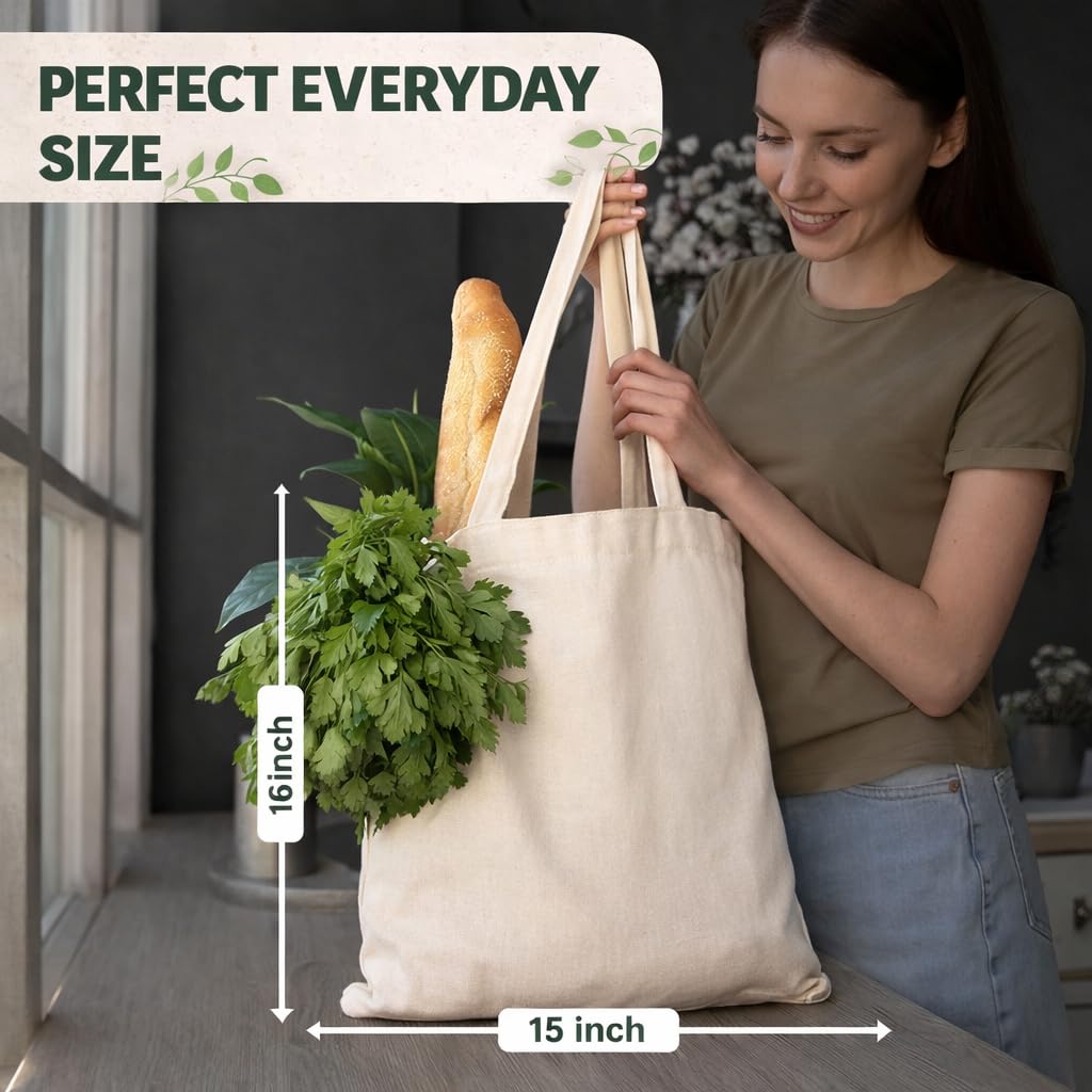 UNIQUE TOHFAA Map Design Cute Tote Bag for Women & Girls | Reusable Cotton Shopping Bag with Lightweight Canvas Travel & Everyday Carry Bag