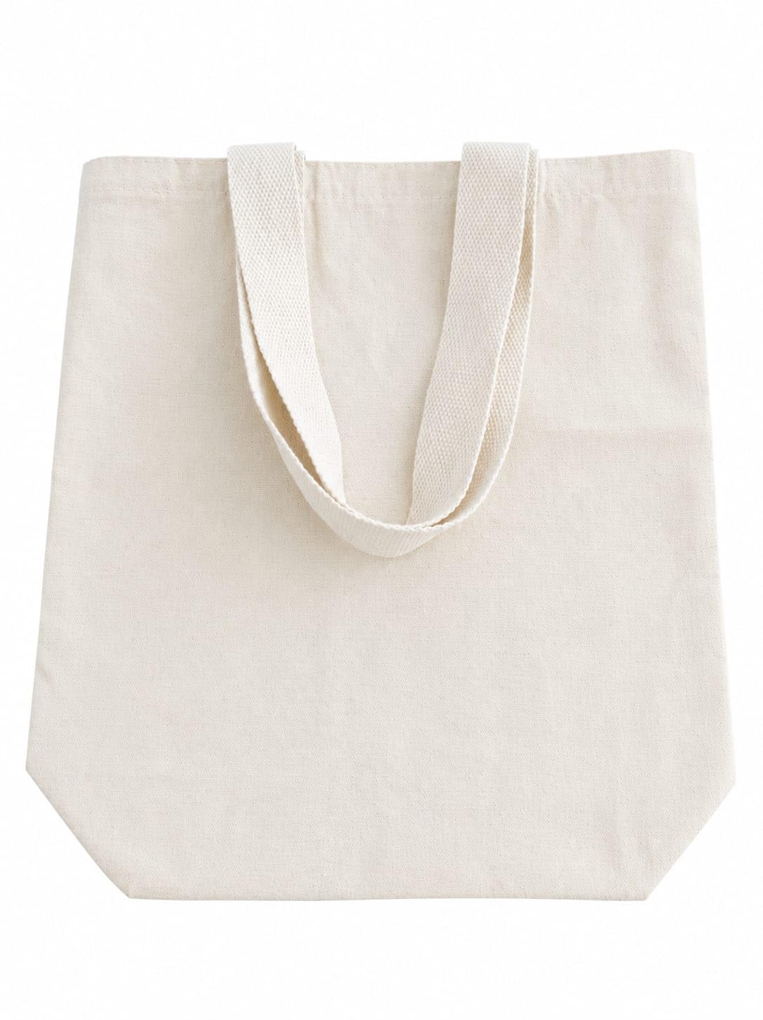 Pixel bag Cotton Tote Bag, Natural White, 14x16 Inch with 3 Inch Gusset, for Kids DIY Painting, Art and Craft, School Projects, Birthday Return Gifts (Pack of 10)