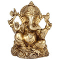 SVARUP Brass Ganesh Bhagwan Idol Ganesha Statue Ganpati Murti for Home Entrance Decor Diwali Puja Gift Height 6 Inch.