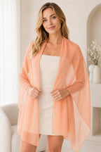 YOUR SMILE for Women Lightweight Breathable Solid Color Soft Chiffon Long Fashion Scarves Sun-proof Shawls Wrap, Snow Pink, 27''x70''