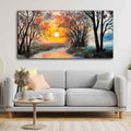 VIBECRAFTS Homcraft Beautiful Sunset Scenery Premium Canvas Wall Painting With Frame for Living Room Drawing Room Home|Office|Gift (PTVCH_2209N)