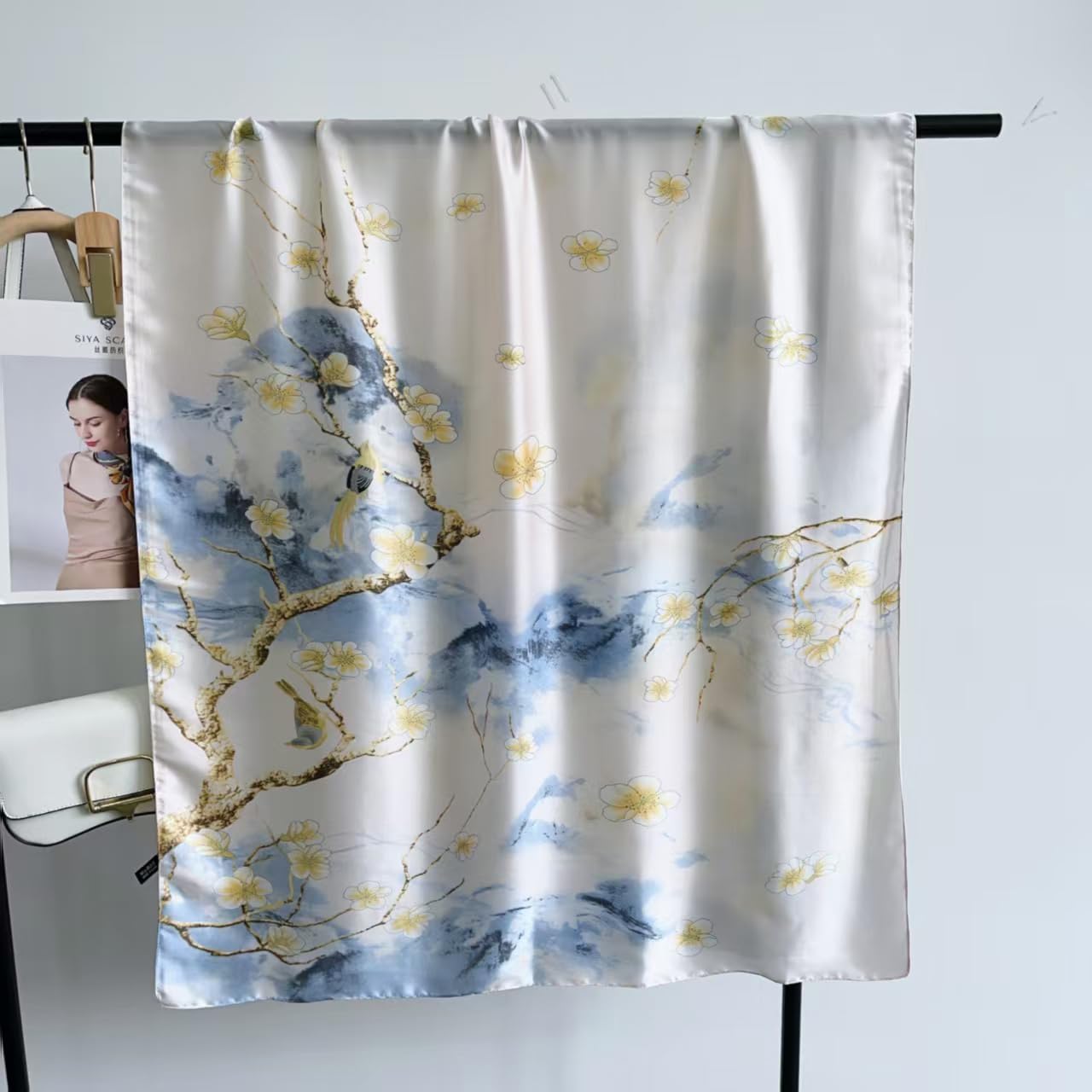 CrossKulture Satin Silk like Scarf for Women | Stylish, Soft, & Lightweight | Satin Feel Neck, Hair and Head Scarf for Women | Long Silken Stole (Colour48)