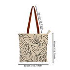 StyleMyWay Large Cotton Designer Canvas Tote Bag with Zip, Inner Pocket for Shopping, Office & Daily Use (Abstract Black & White) | College Bag for Girls | Travel & Beach Bag