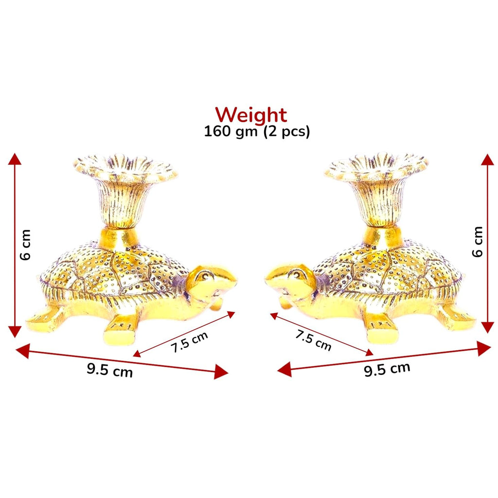 KridayKraft Tortoise Candle Holder, Metal Candle Stand for Home Decoration, Hotal Decoration, Candle Light Dinner & Dining Table Animal Showpiece Figurines