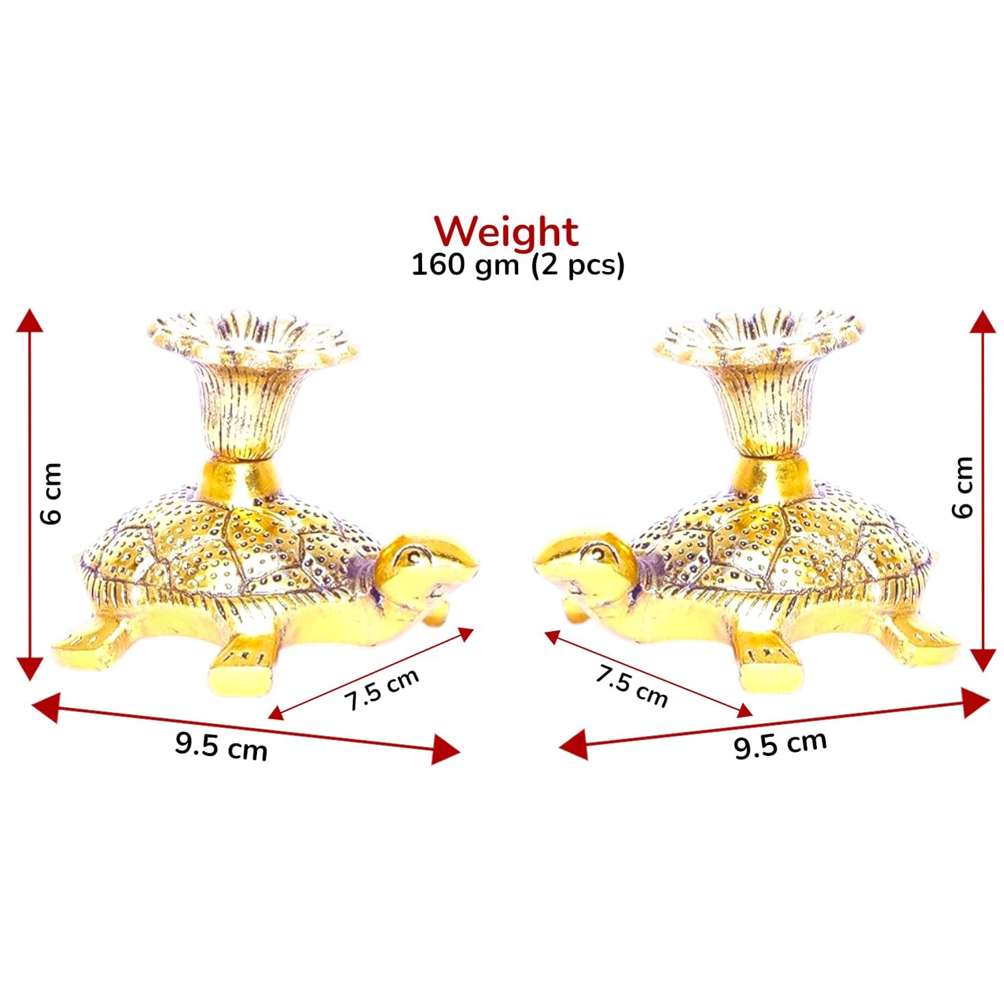 KridayKraft Tortoise Candle Holder, Metal Candle Stand for Home Decoration, Hotal Decoration, Candle Light Dinner & Dining Table Animal Showpiece Figurines