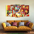 VIBECRAFTS Radha Krishna Beautiful Wall Painting Set of Five Pieces For Home|Office|Living Room|Gift (PTVC5Pcs2_6575)